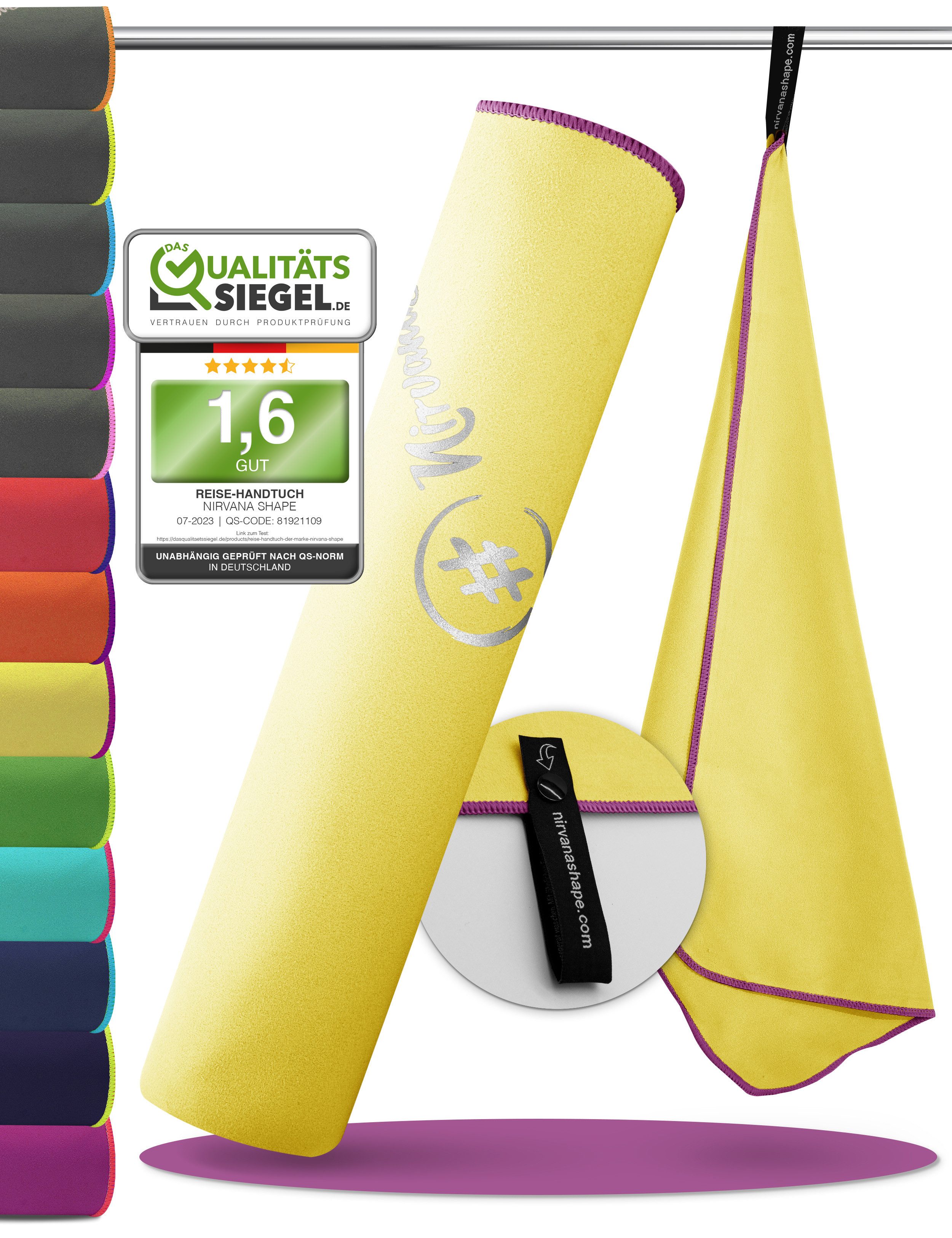 NirvanaShape Sporthandtuch Mikrofaser Handtuch, Badehandtuch, Reisehandtuch, Sporthandtuch, saugfähig, leicht, schnelltrocknend, für Reisen, Fitness, Yoga, Sauna