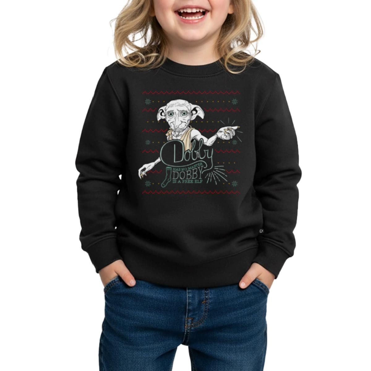 Spreadshirt Sweatshirt Harry Potter X-Mas Dobby Weihnachtself REGULAR FIT Kinder/Teenager Pre (1-tlg)