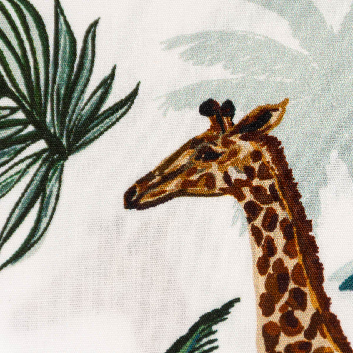 SCHÖNER LEBEN. Stoff Baumwollstoff Meterware Popeline Digitaldruck Giraffe Zebra weiß 1,50m, allergikergeeignet