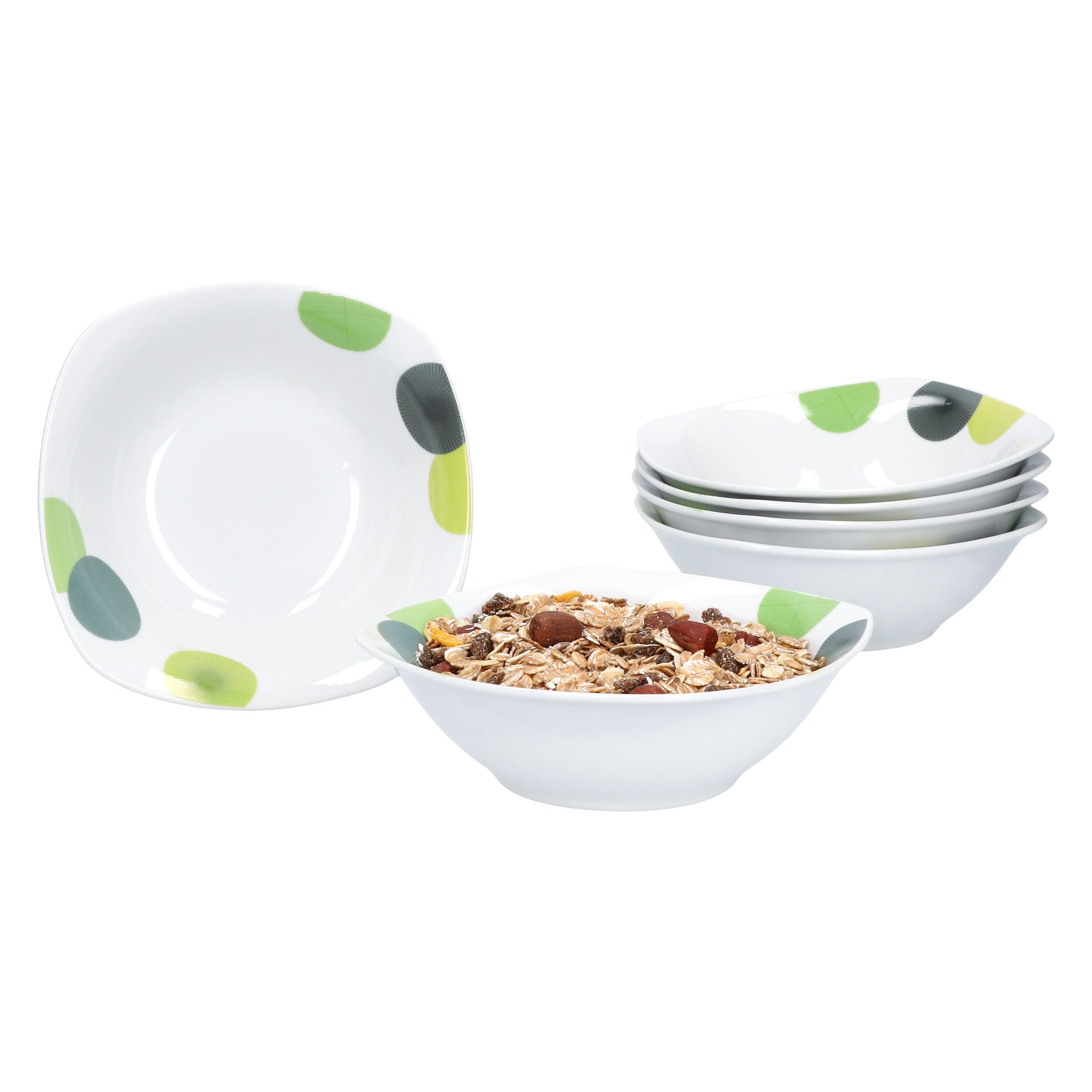 van Well Müslischale 6er Set Müsli- Salatschale Rondo 14,3cm, Porzellan