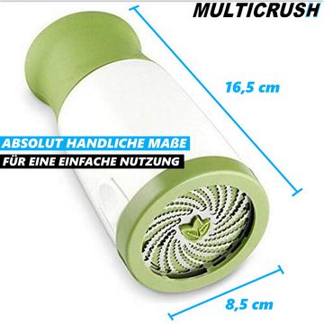 MAVURA Zerkleinerer MULTICRUSH Grinder Kräutermühle Gemüsereibe Käsereibe Käsemühle Mühle, Gewürze Parmesanmühle Handmühle Nuss Zwiebel Gemüse Zerkleinerer