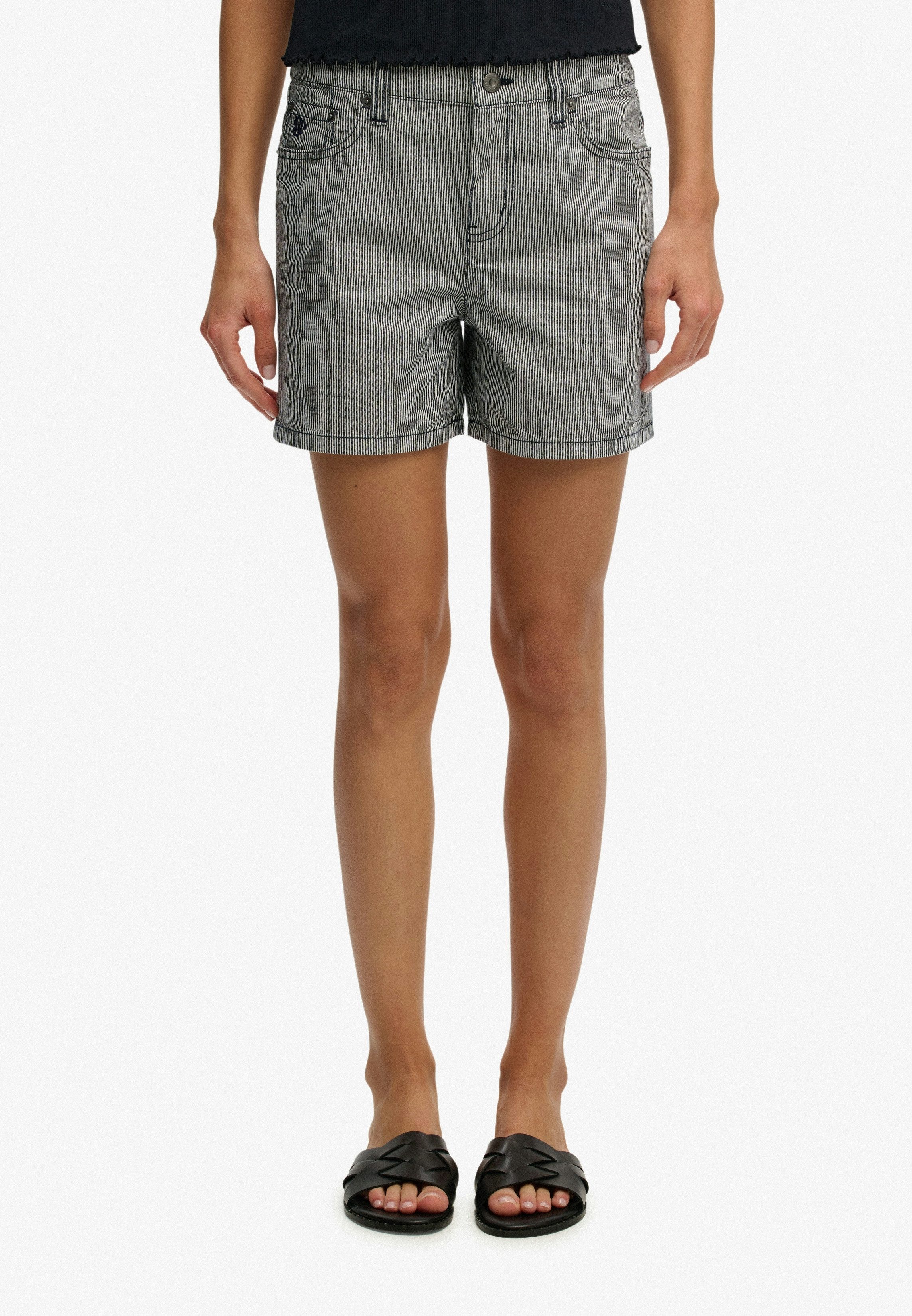 Superdry Jeanshotpants MID RISE STRIPE SHORT