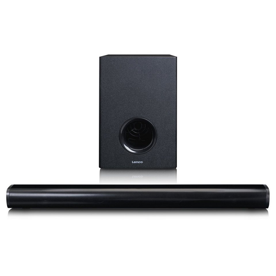 Lenco SBW-801BK Bluetooth-Soundbar Soundbar (30 W), Verfügt über Bluetooth,  USB, integriertem Subwoofer und HDMI