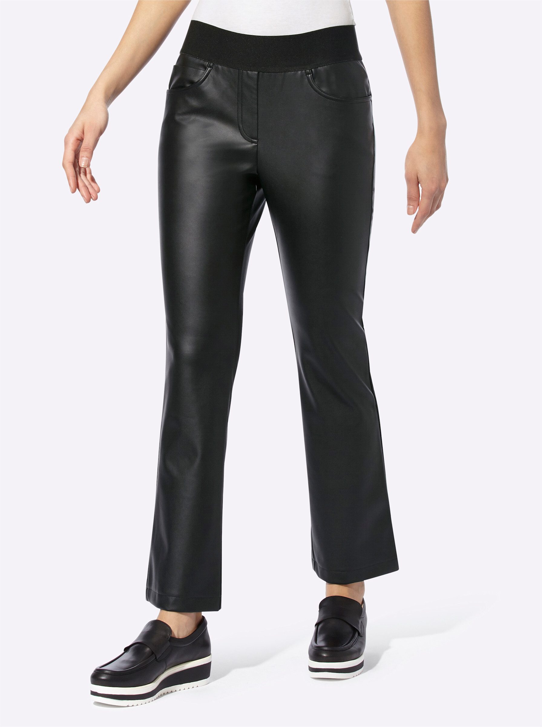 heine Jerseyhose Lederimitat-Hose Innenbeinlänge ca.71 cm günstig online kaufen