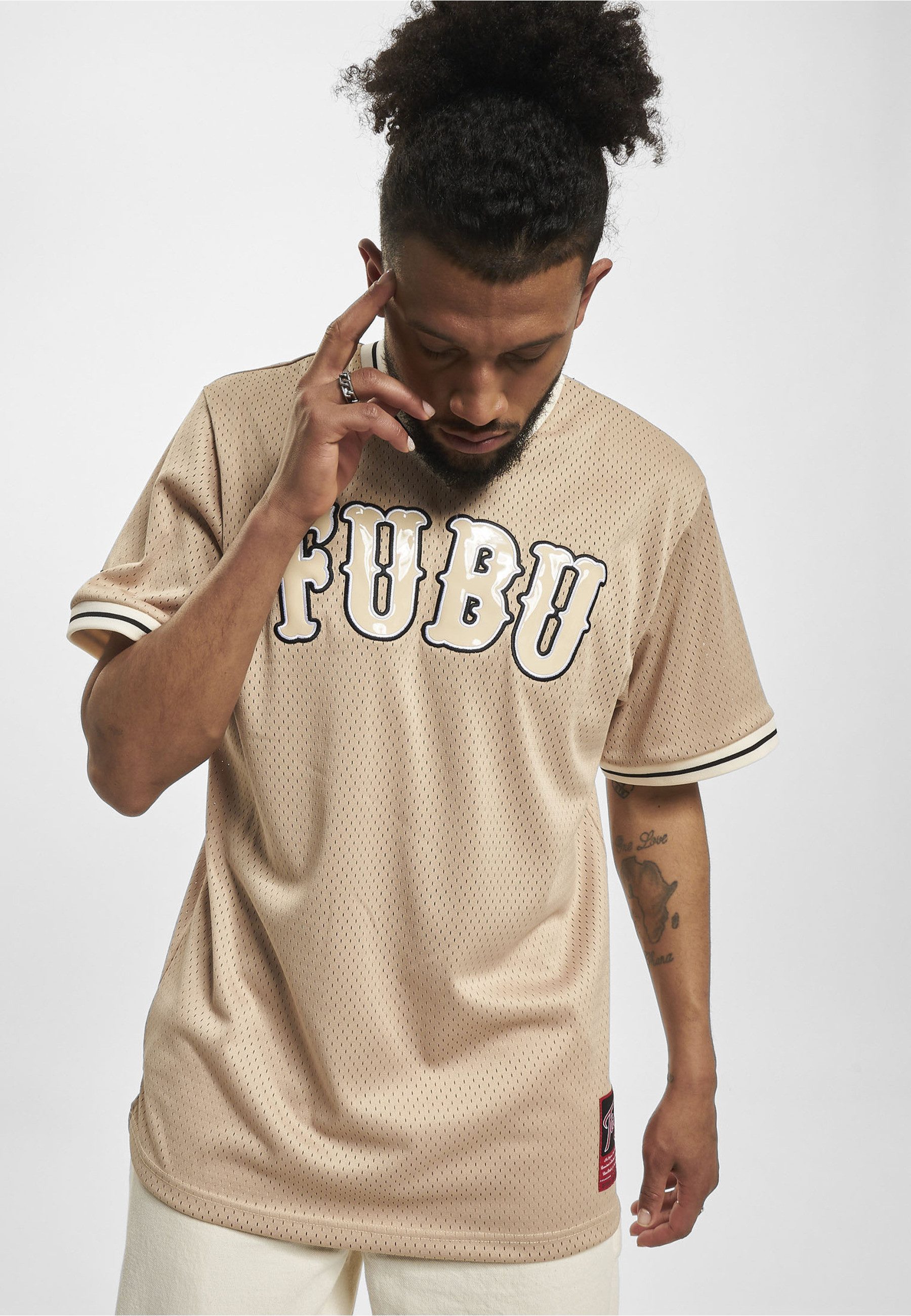 Fubu T-Shirt Fubu Herren FM231-002-1 FUBU Vintage Lacque Mesh Tee (1-tlg)