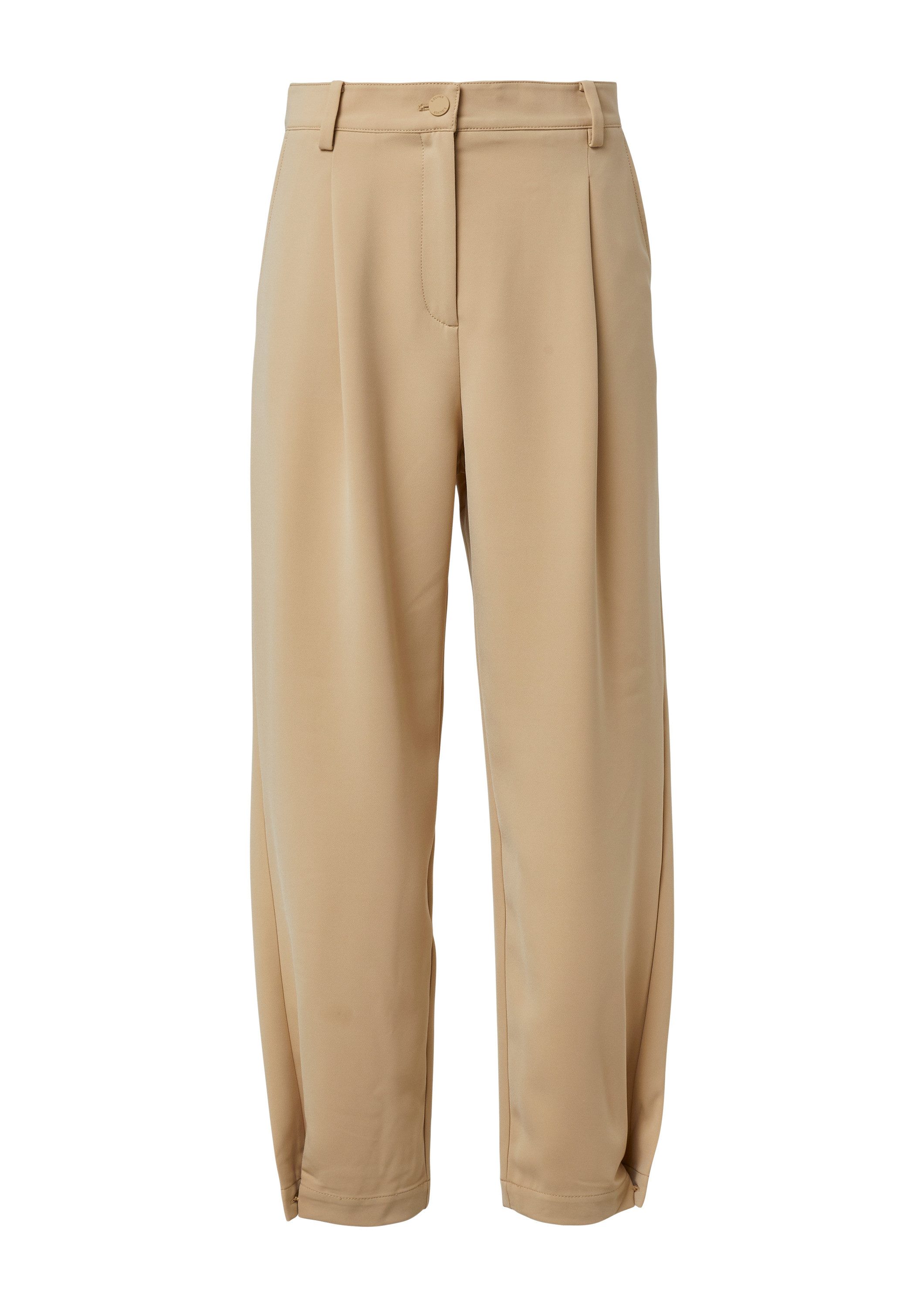 s.Oliver 7/8-Hose Hose Cropped Hose mit Barrel Leg und Saum-Detail günstig online kaufen