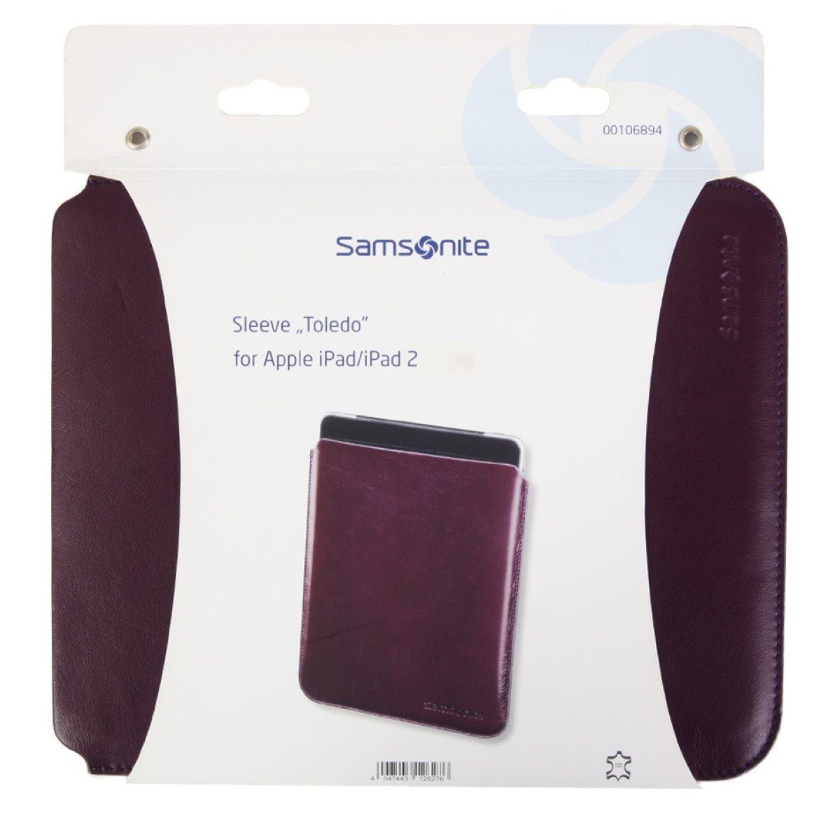 Samsonite Tablet-Hülle Sleeve Toledo Leder bis 10", Anti-Kratz Leder-Case Etui, passend für iPad Air 4 5 Pro 11" / Tablet PC 9,4" 9,7" 10" 10,1" 10,2" 10,4" 10,5" Zoll Innenmaße beachten!