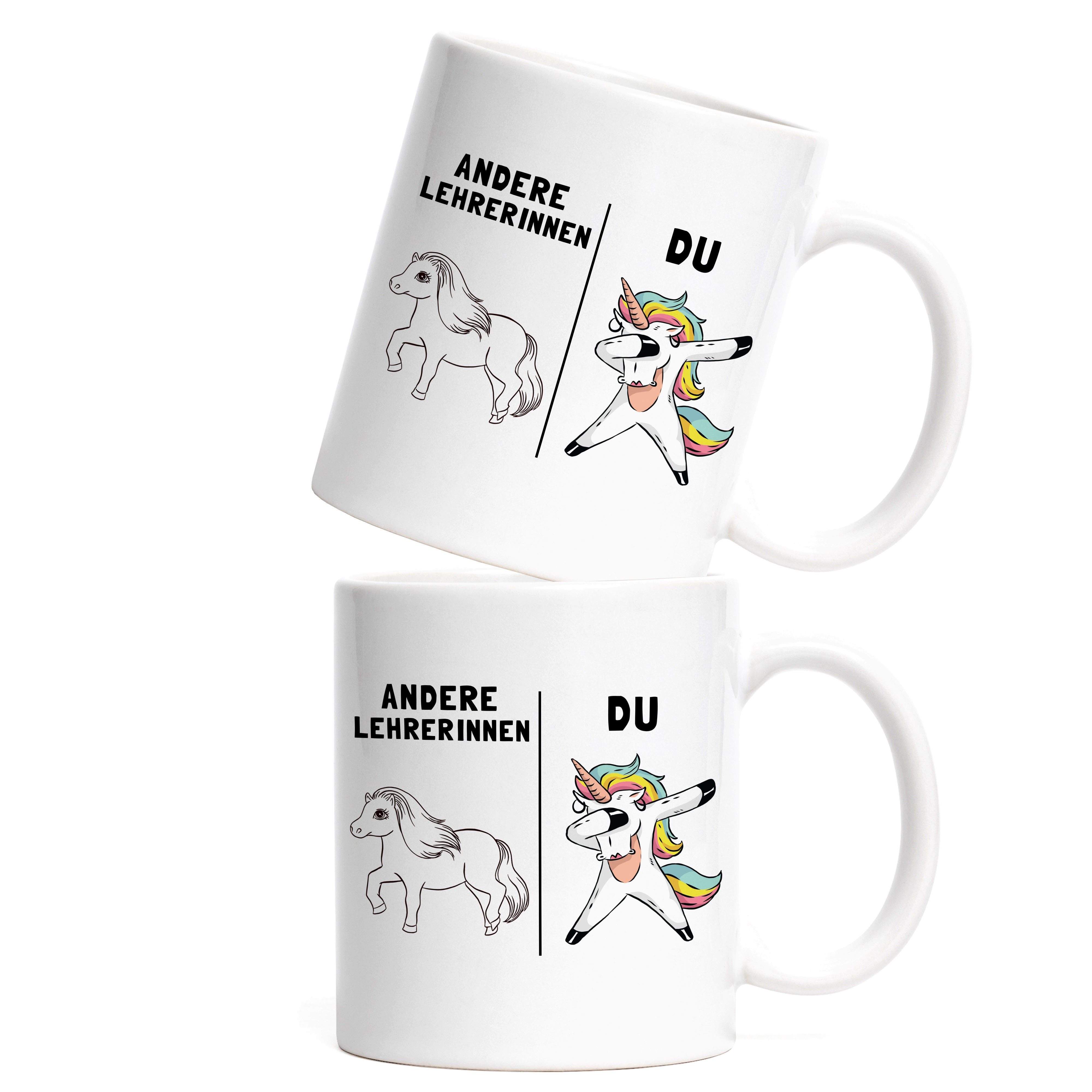 Du & Tasse Welt Geschenk Hey!Print Weiß Lustig Keramik Tasse Lehrerinnen Lehrerin Dankeschön Andere Einhorn Lieblingslehrer, der Abschied beste