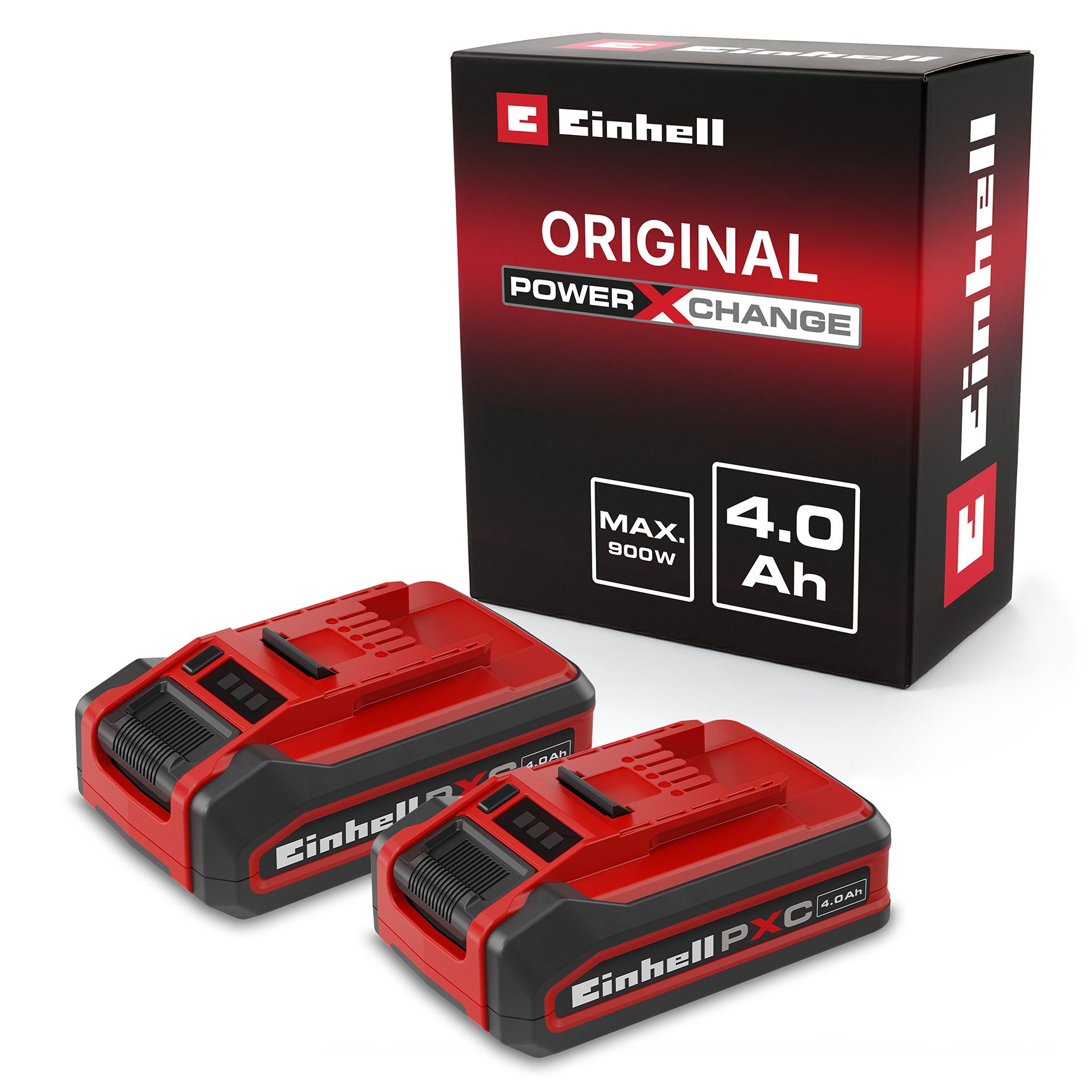 Einhell »PXC Plus Twinpack« Akku (2 St), 18 V, 4 Ah, universell verwendbar für alle Power X-Change Geräte