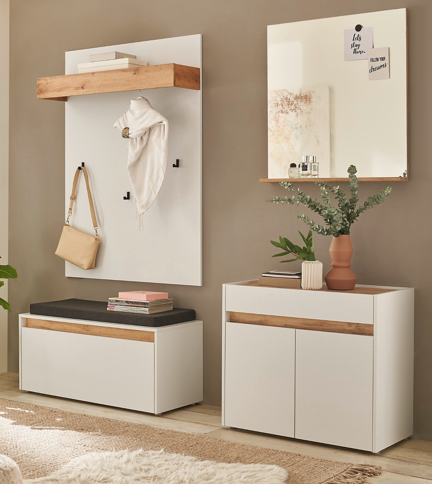 Furn.Design Garderoben-Set Center, (Kombination in weiß günstig online kaufen
