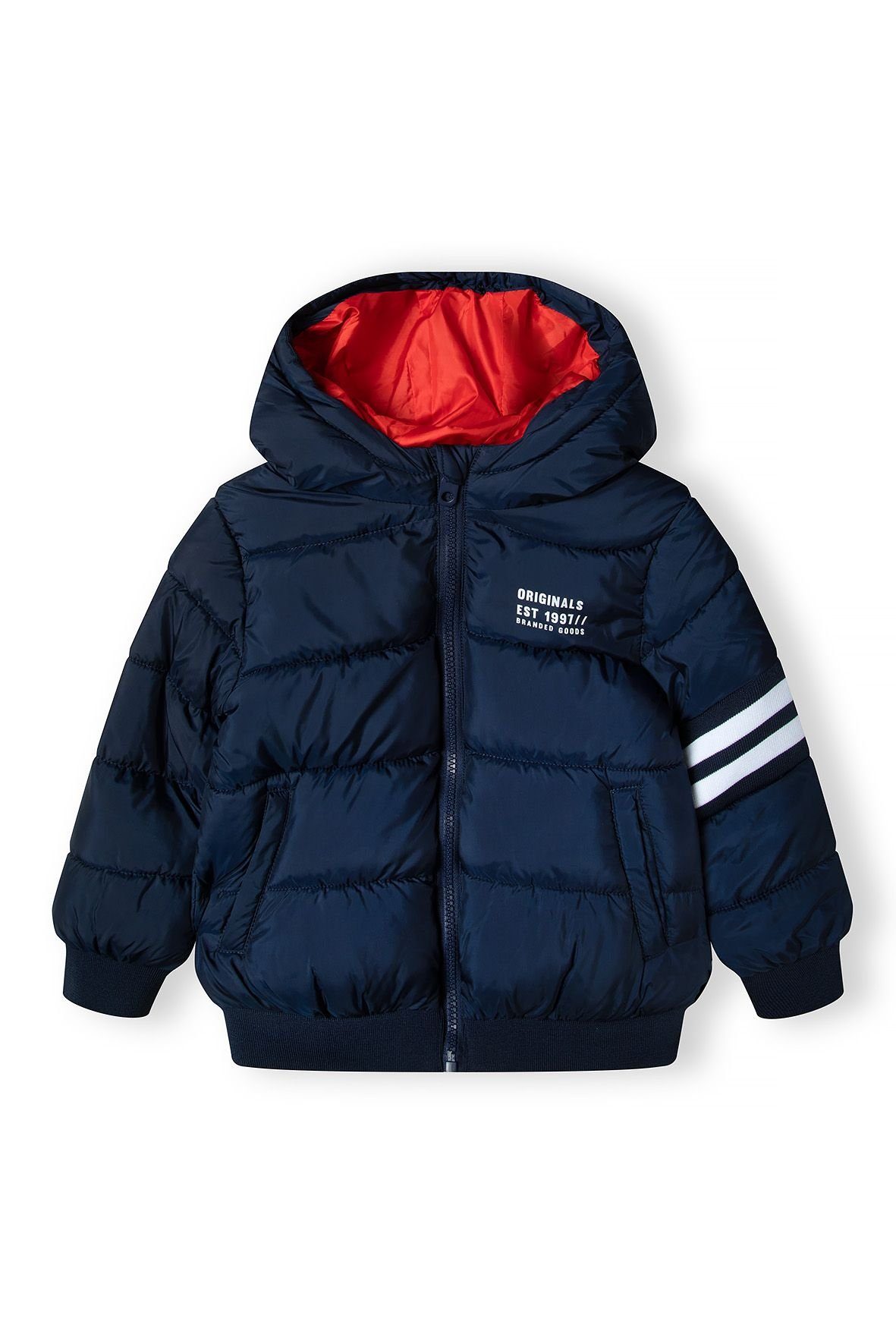 Blau (2-14y) Winterjacke flauschiger mit Kapuze MINOTI