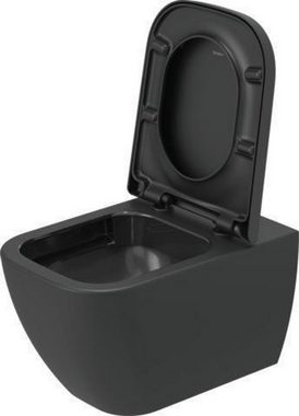 Duravit WC-Komplettset DU Wand-WC 540mm Happy D.2, Anthrazit/ A