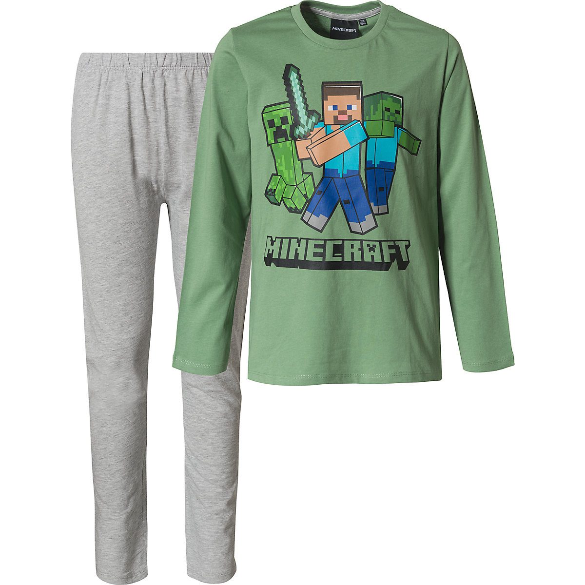 Minecraft Schlafanzug MINECRAFT Kinder Pyjama langer Schlafanzug für Jungen + Mädchen