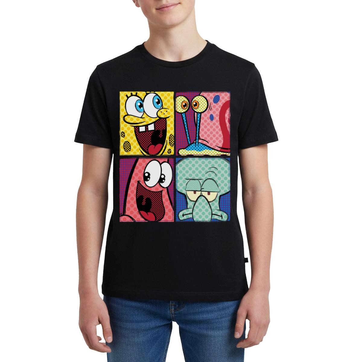 T-Shirt SpongeBob Schwammkopf Patrick Gary Thaddäus Teenager Premium T-Shirt