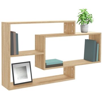 furnicato Wandregal Wandregale Sonoma-Eiche 104x20x58,5 cm Holzwerkstoff