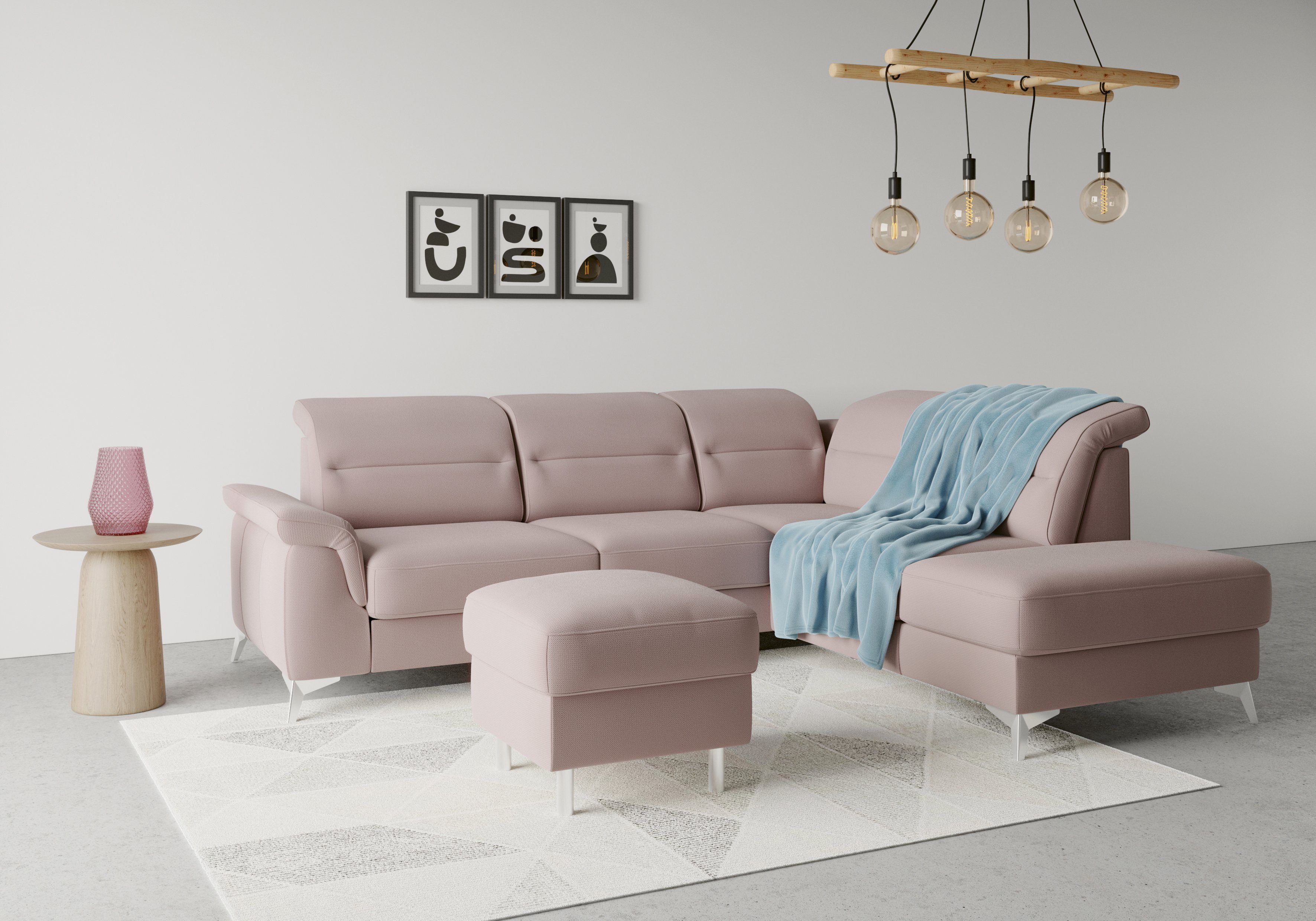 sit&more Ecksofa Sinatra, mit mit Armteilfunktion Kopfteilverstellung und mane, optional