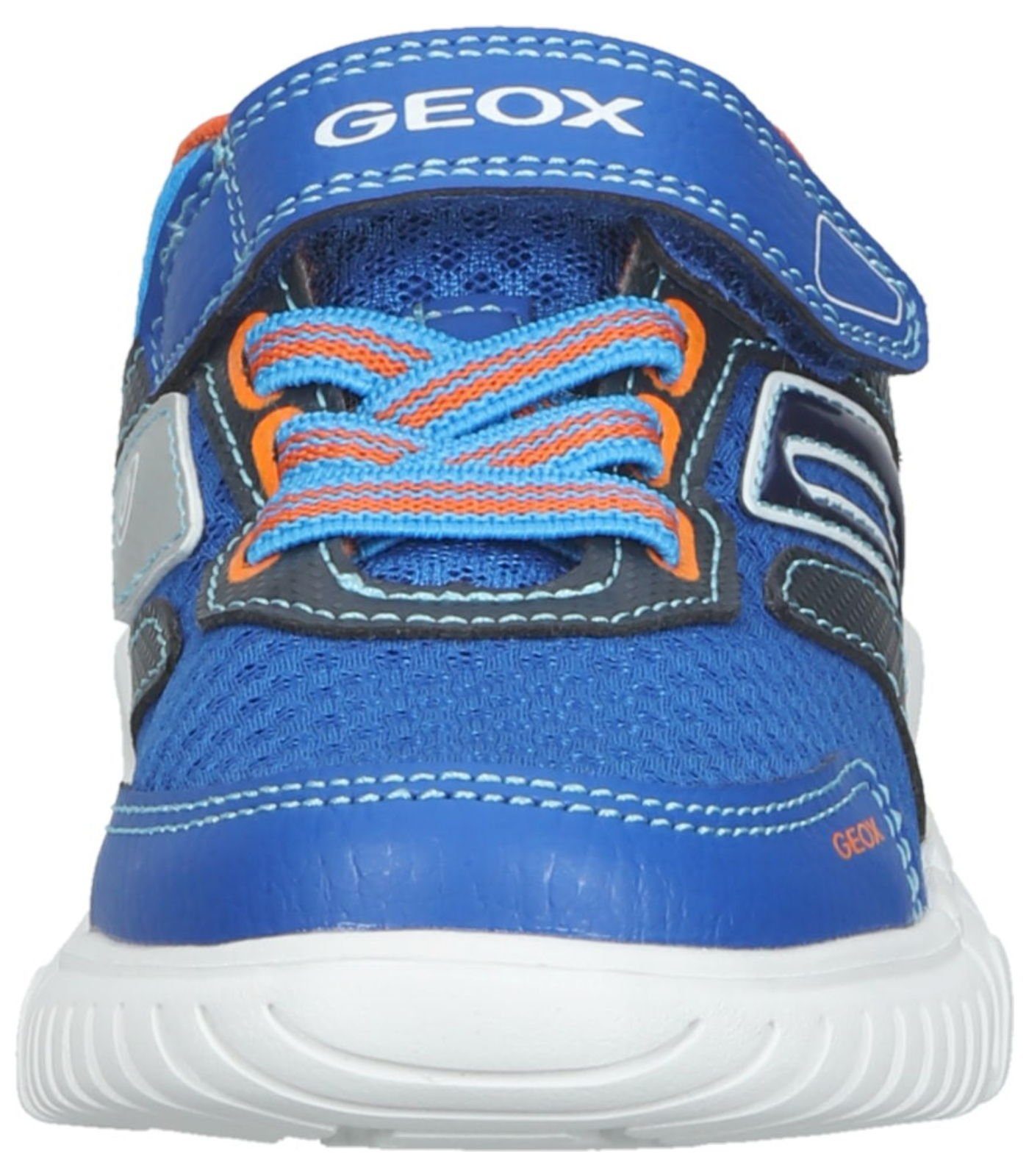 Blau (ROYAL/ORANGE) Sneaker Geox Sneaker Lederimitat/Textil