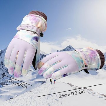 Skihandschuhe Skihandschuhe Touchscreen Winterhandschuh Wasserdicht Damen Lecylanker