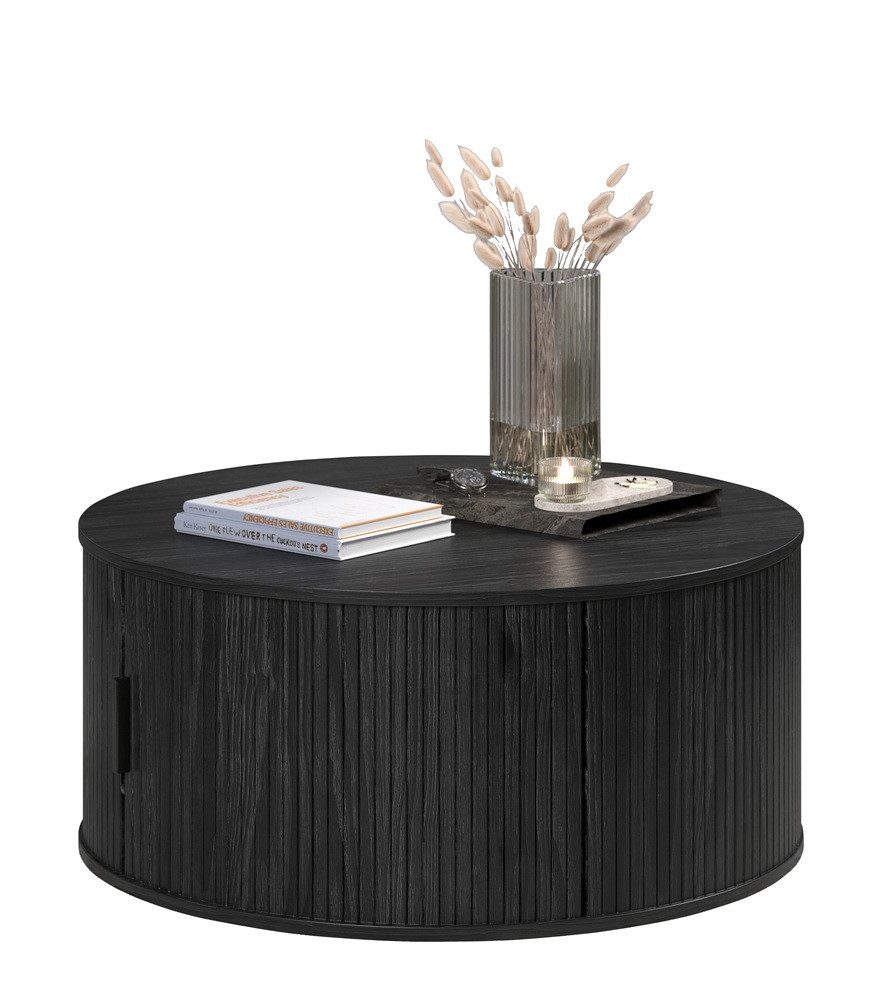 trendteam Couchtisch Couchtisch Ronin, Esche Schwarz, rund (no-Set), Breite günstig online kaufen