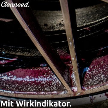 Cleaneed Premium Alufelgen Felgenreiniger Felgenreiniger (Made in Germany – Entfernt auch die stärksten Verschmutzungen - Mit Wirkindikator, Rückstandsfrei, Biologisch Abbaubar, Schonend)
