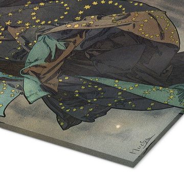 Posterlounge Acrylglasbild Alfons Mucha, Der Mond und die Sterne - Der Mond I, Wohnzimmer Malerei
