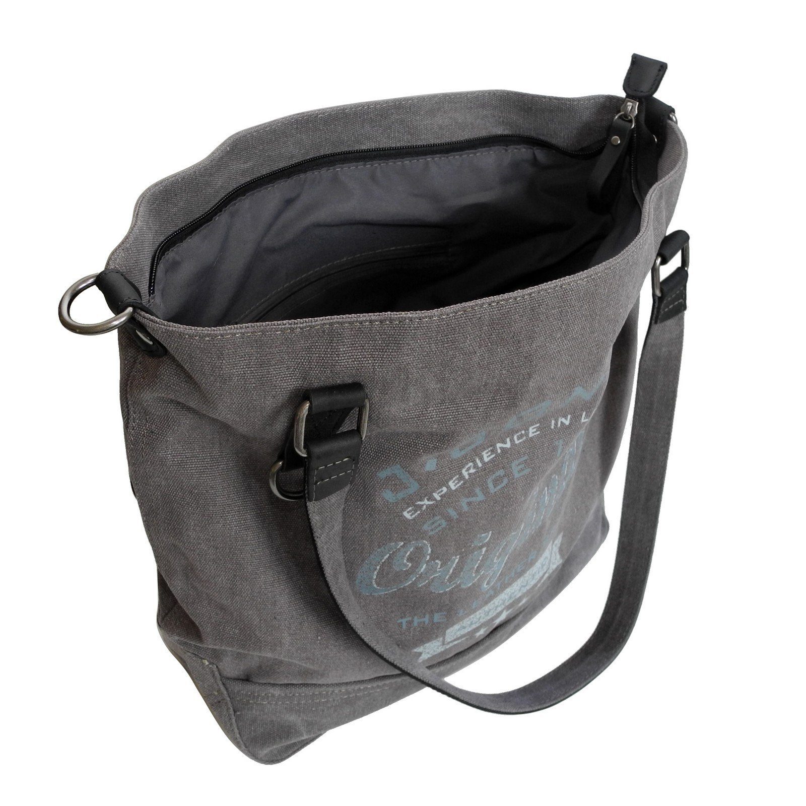 Damenhandtasche Damentasche Jennifer Schultertasche Canvas Grau Jones Handtasche Jones - Jennifer