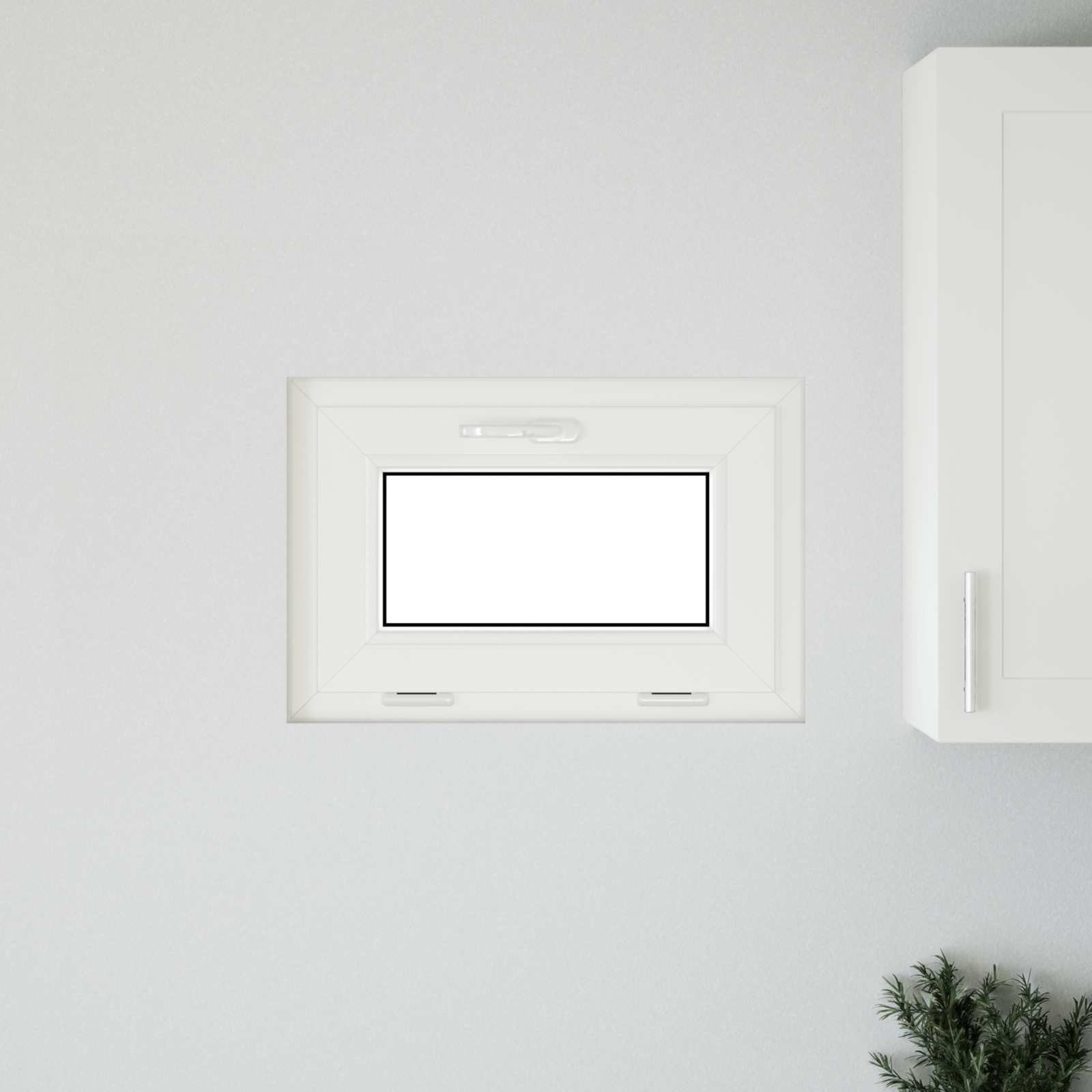 vidaXL Fenster Kellerfenster RISOR 60 x 40 cm PVC und Glas Anthrazit, (1 St)
