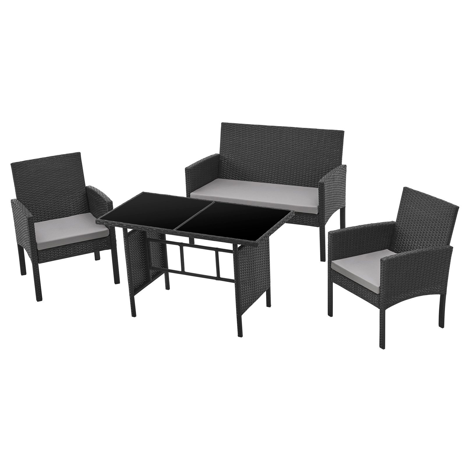 SVITA Gartenlounge-Set BROOKLYN XL, (Set, Essgruppe), Polyrattan, Rattan-Mö günstig online kaufen