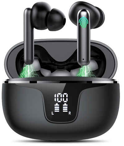 Sross Bluetooth Kopfhörer,Kopfhörer Kabellos Bluetooth 5.3,In Ear Kopfhörer In-Ear-Kopfhörer (36 Stunden Spielzeit, IPX5 Wasserdicht,LED Anzeige,USB-C Schnelles Aufladen)