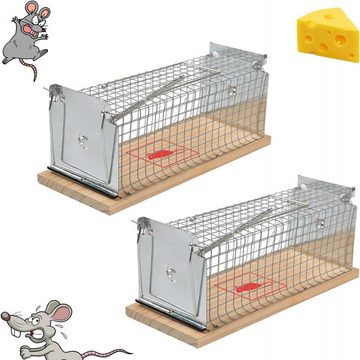 Lubgitsr Nagerschutz-Fenster Mausefalle lebend - große Lebendfalle Maus Tierfreundlich Mäusefalle, (2-St)