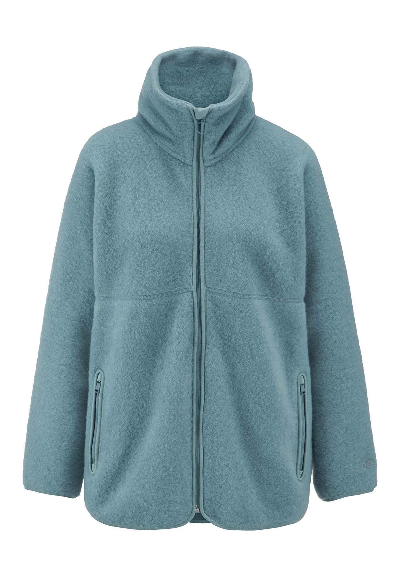 Hessnatur Fleecejacke Oversized aus reiner Bio-Merinowolle (1-St)