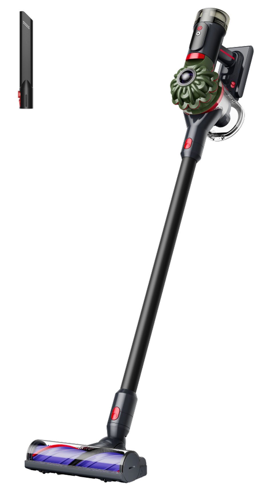 DYSON Akku-Hand-und Stielstaubsauger V8 Cyclone, beutellos, 150 AirWatt, 30 % mehr Leistung. 60 Minuten Laufzeit.