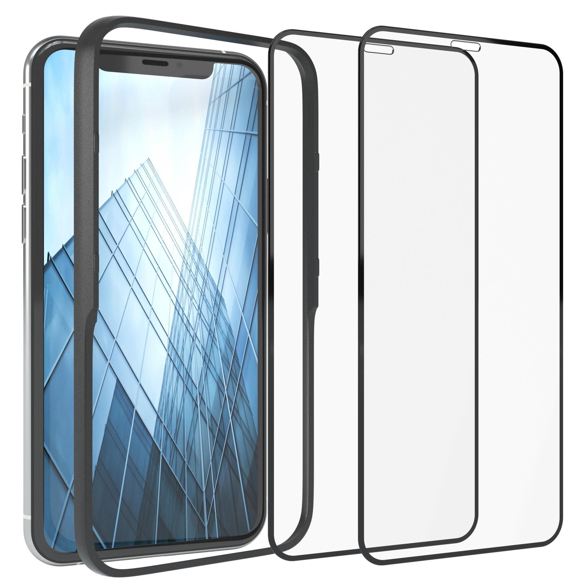 EAZY CASE Schutzfolie 2x Schutzglas für Apple iPhone X / iPhone XS, (2-St), Durchsichtig