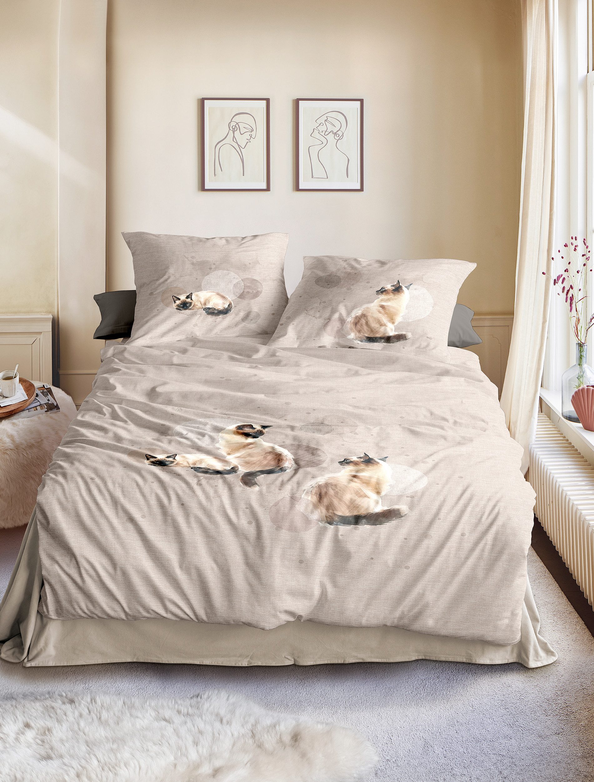 Irisette Bettwäsche Zobel 8913, Renforcé, 2 teilig, Flausch-Cotton, 2 teilig, samtig weich