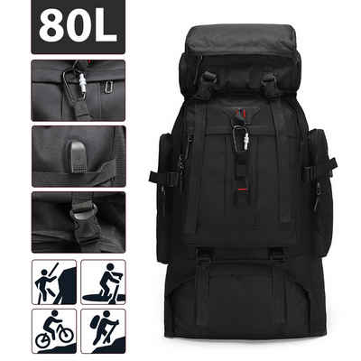 Sumosuma Tourenrucksack Wanderrucksack 80L XXL Reiserucksack Militär Rucksack für Camping (Für Radfahren, Klettern, Bergsteigen und Reisen Sport, Daypack Taktische Rucksäcke Herren Damen)