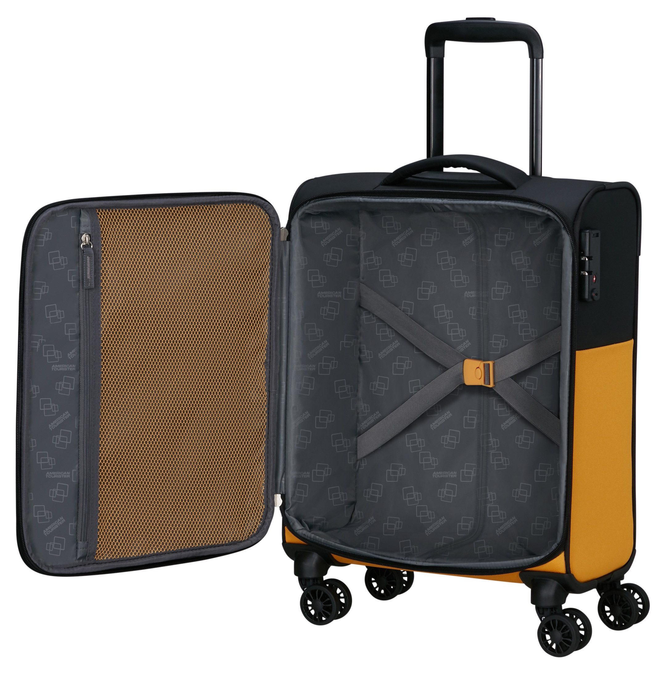 American Tourister® Weichgepäck-Trolley DARING DASH 55 exp, 4 Rollen, Handgepäck-Koffer Reisegepäck Koffer TSA-Zahlenschloss erweiterbar