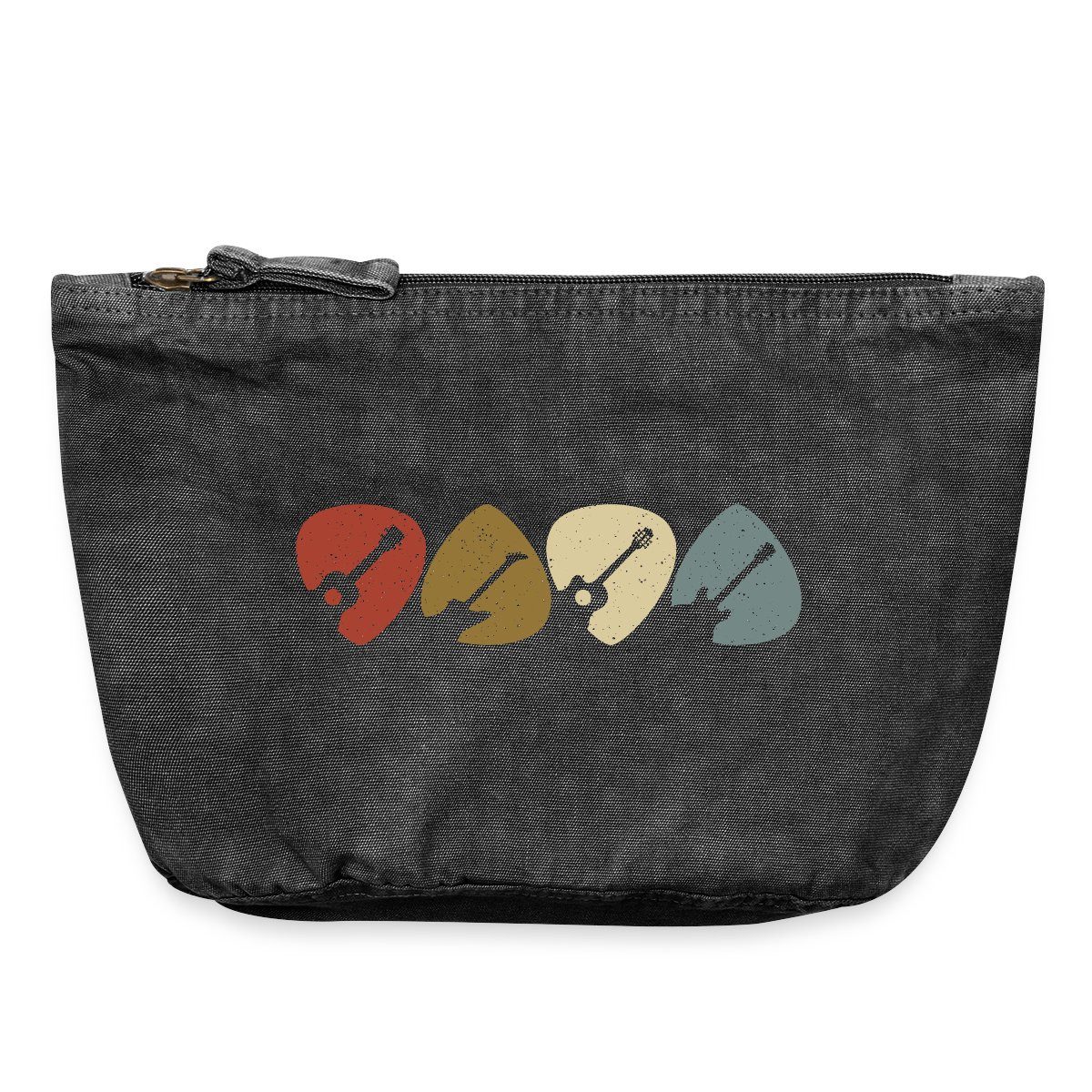 Spreadshirt Kosmetiktasche Plektrum Retro Musik Motiv Vintage Täschchen (1-tlg)