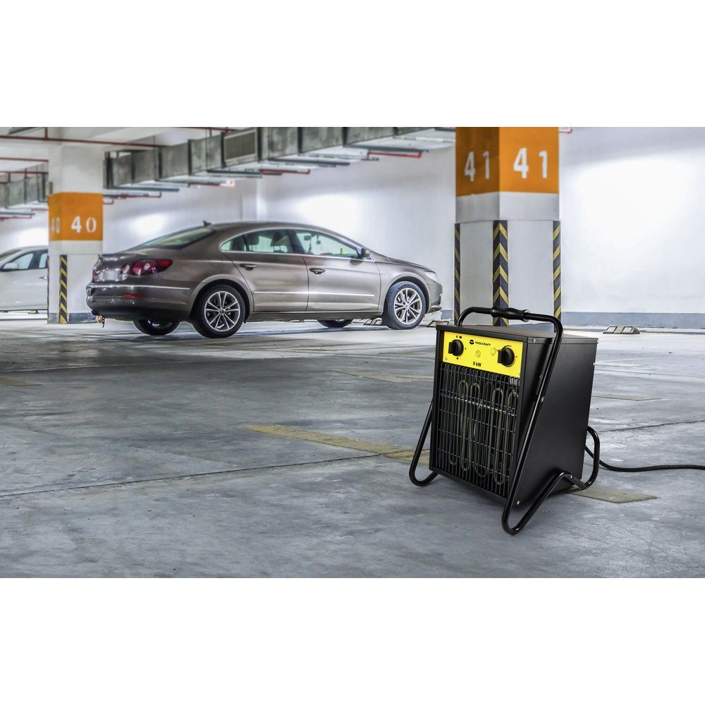TOOLCRAFT Heizgerät TOOLCRAFT TO-8578338 Bauheizer 9000 W Schwarz/Gelb günstig online kaufen