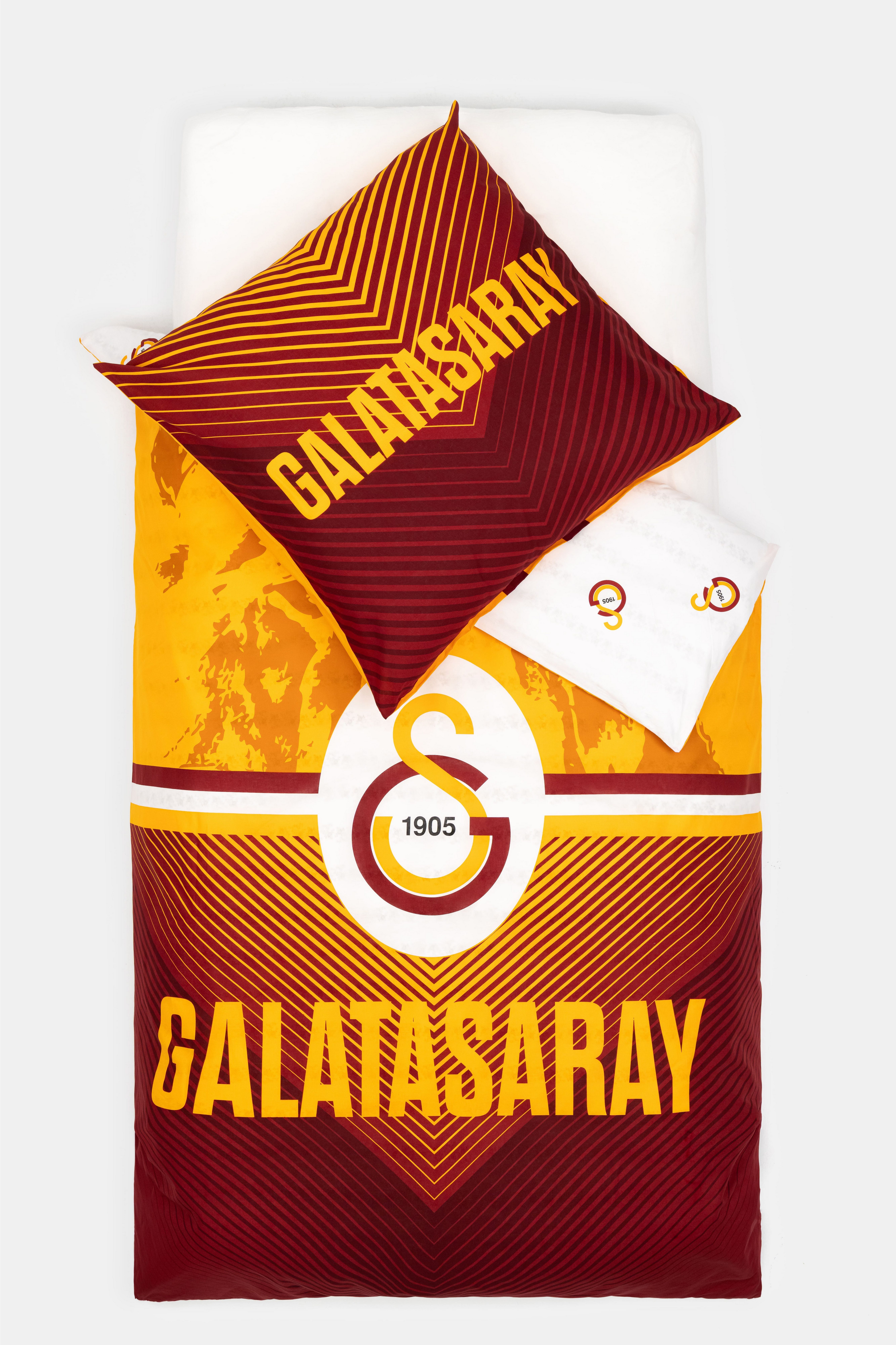 Tac Wendebettwäsche Galatasaray Bettwäsche Set 2 teilig 135x200 + 80x80 - 1 günstig online kaufen