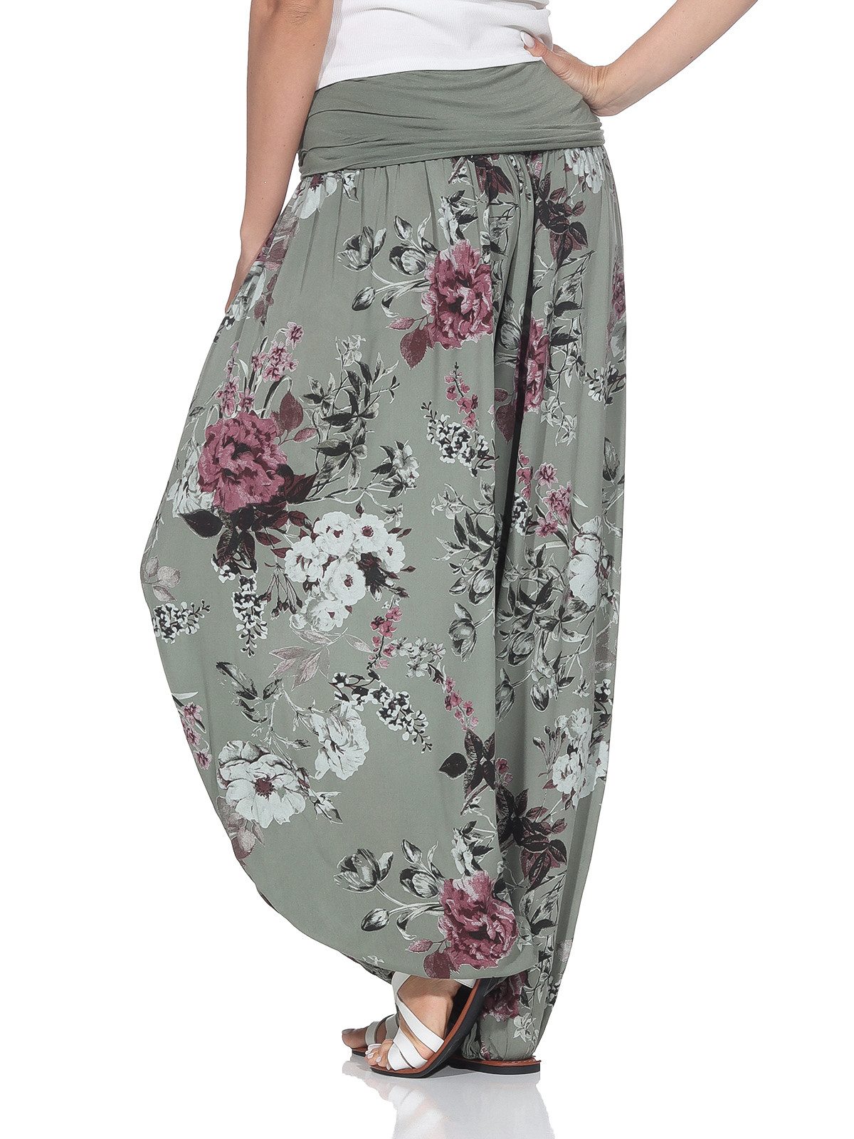 OriginalYou Haremshose Flatterhose Damen Sommerhose leichte Pluderhose luftig & leicht, leicht transparenter Sommerlook