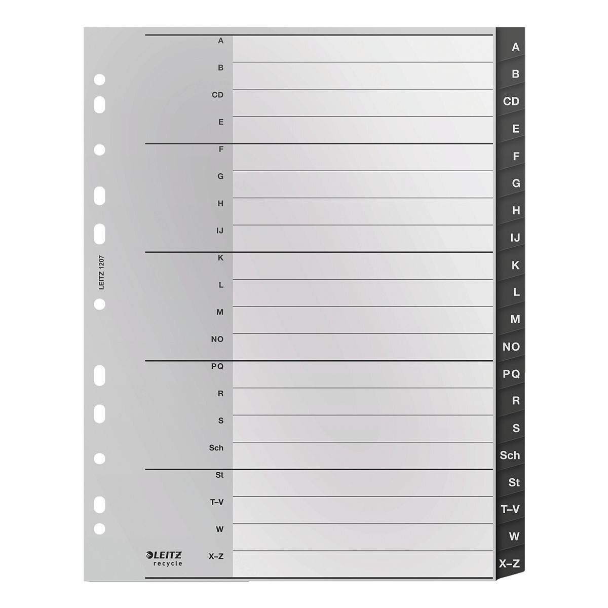 LEITZ Aktenordner 1207 A-Z, Register A4, extrabreit
