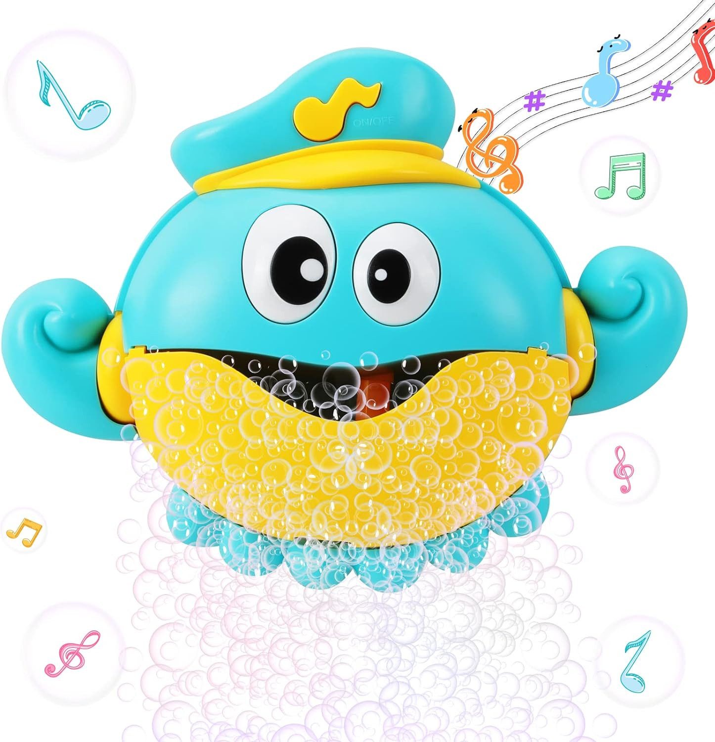 HYTIREBY Badespielzeug Badespielzeug Badewannenspielzeug Seifenblasenmaschine mit Musik (1-tlg), Geschenke für Kleinkinder im Alter von 1 2 3 4 5 6 Jahren