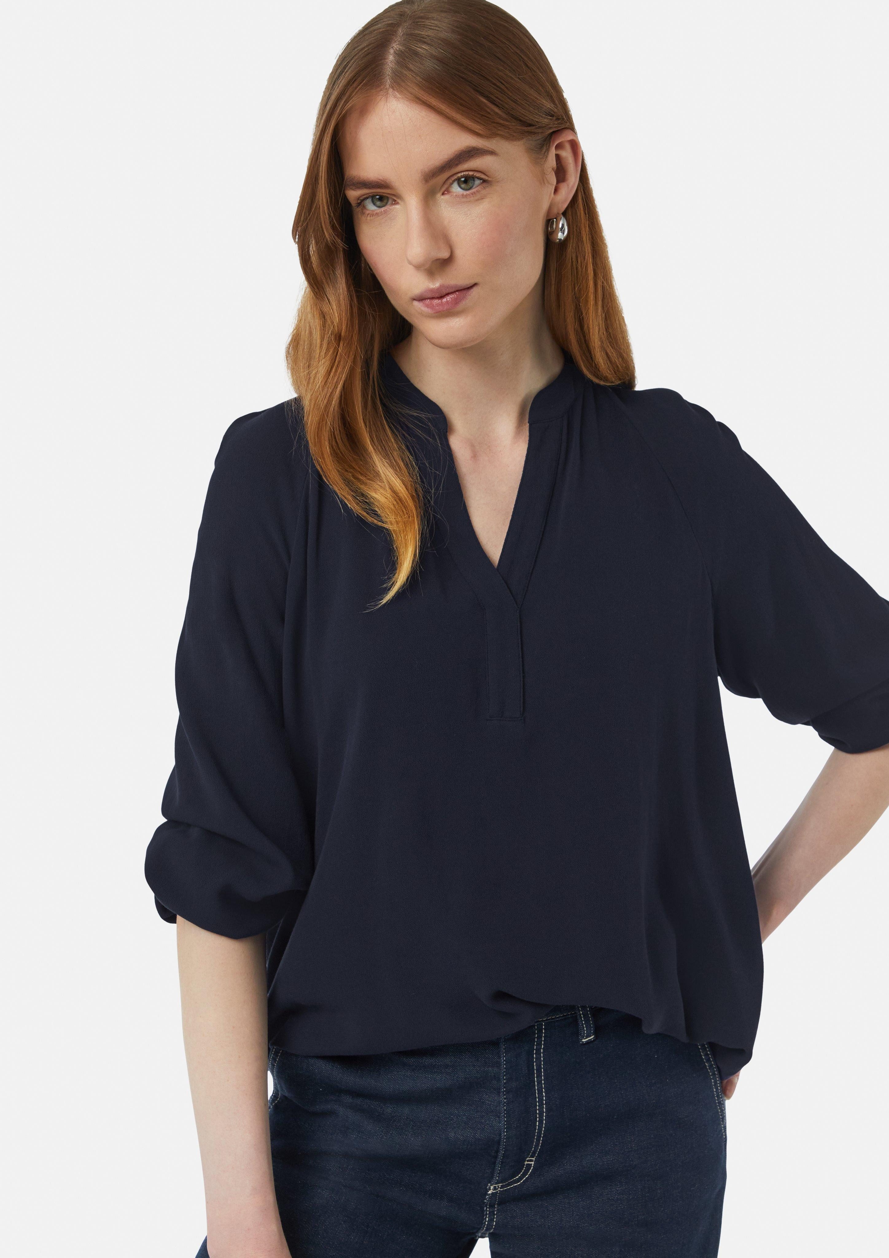 comma casual identity Langarmbluse Viskosebluse mit günstig online kaufen