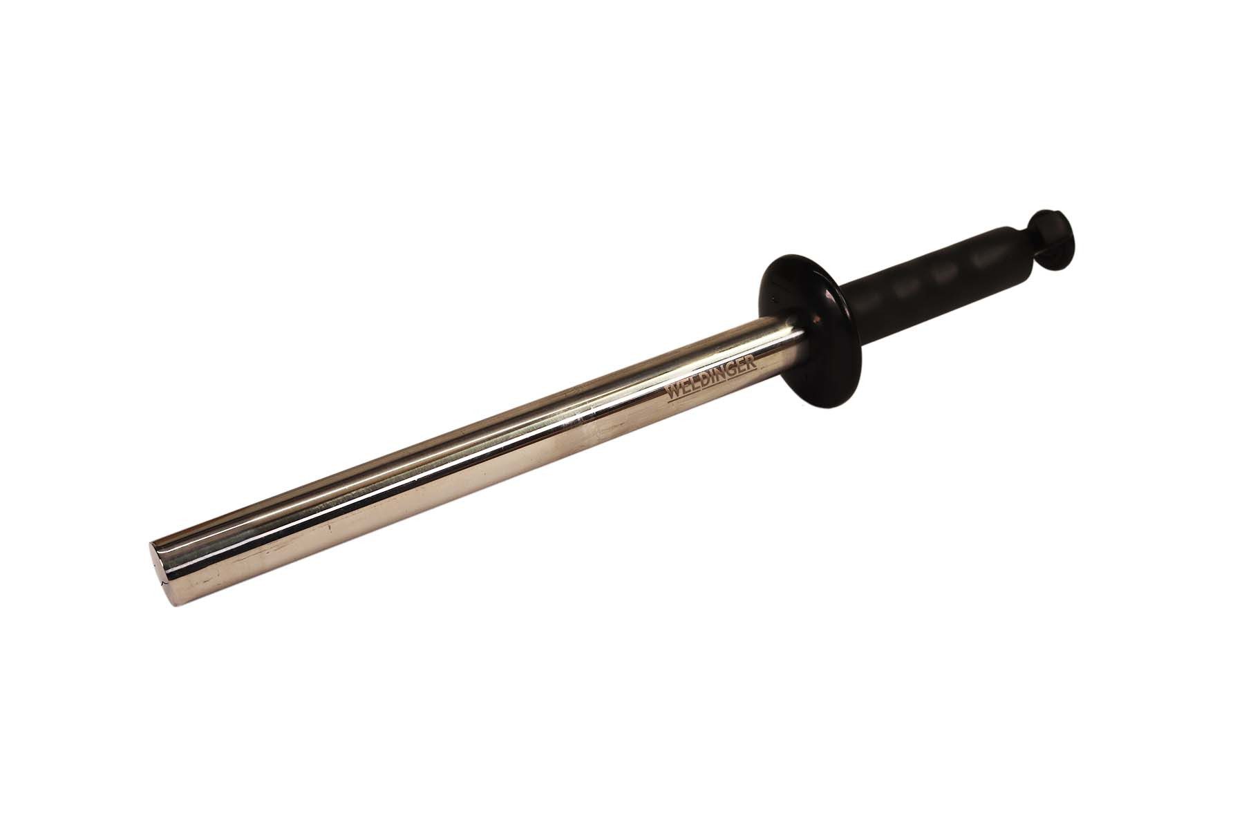 WELDINGER Magnet Magnetischer Hand-Spänesammler für Metallspäne Stabform Handschutz, verstellbarer Handschutz, ergonomischer Griff, integrierter Clip