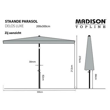 Madison Balkonsichtschutz Sonnenschirm Delos Luxe 300x200 cm Grau PAC5P014