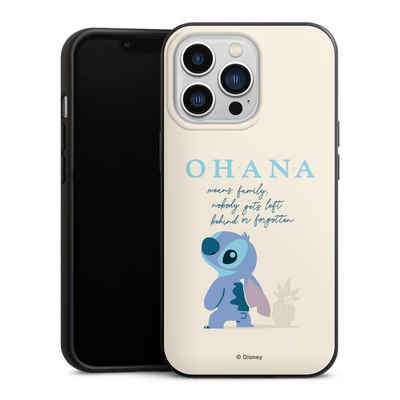 DeinDesign Handyhülle Lilo & Stitch Offizielles Lizenzprodukt Disney Ohana Stitch, Apple iPhone 13 Pro Organic Case Bio Hülle Nachhaltige Handyhülle