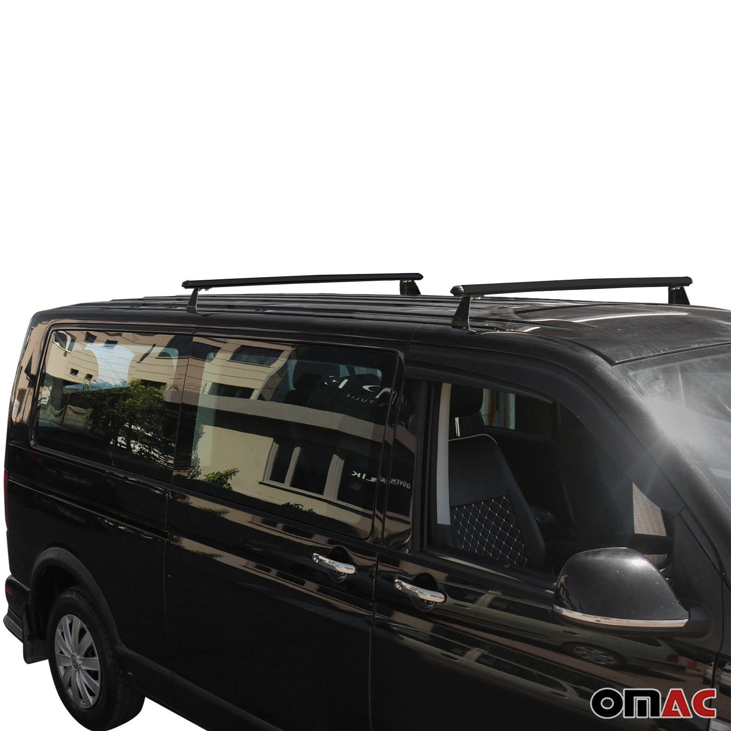 OMAC Dachträger 2022-2025 VW Amarok Dachträger Gepäkträger Schwarz Alu 2 tlg (2-St), Wasserbeständig,Abnehmbar,Multifunktional,Schwerbeanspruchbar