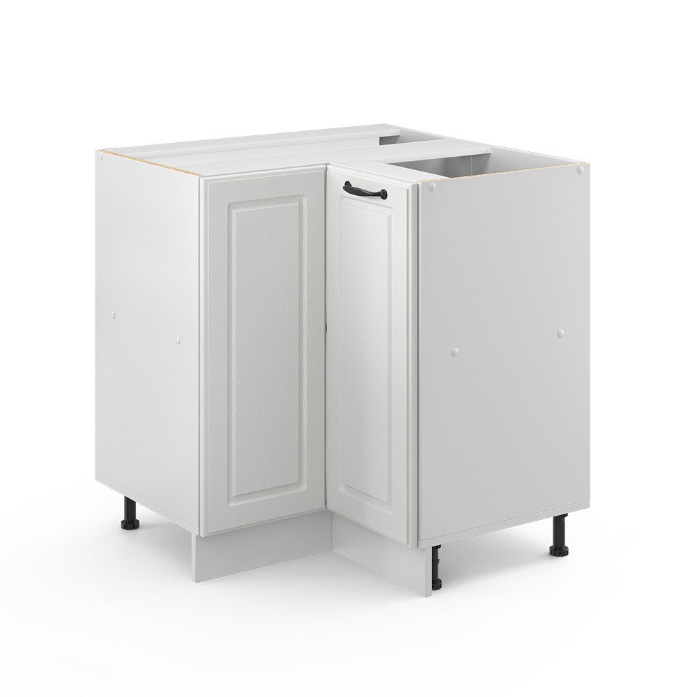 Vicco Eckunterschrank R-Line, Weiß Landhaus/Weiß, 75.6 cm ohne Arbeitsplatte (1-St)