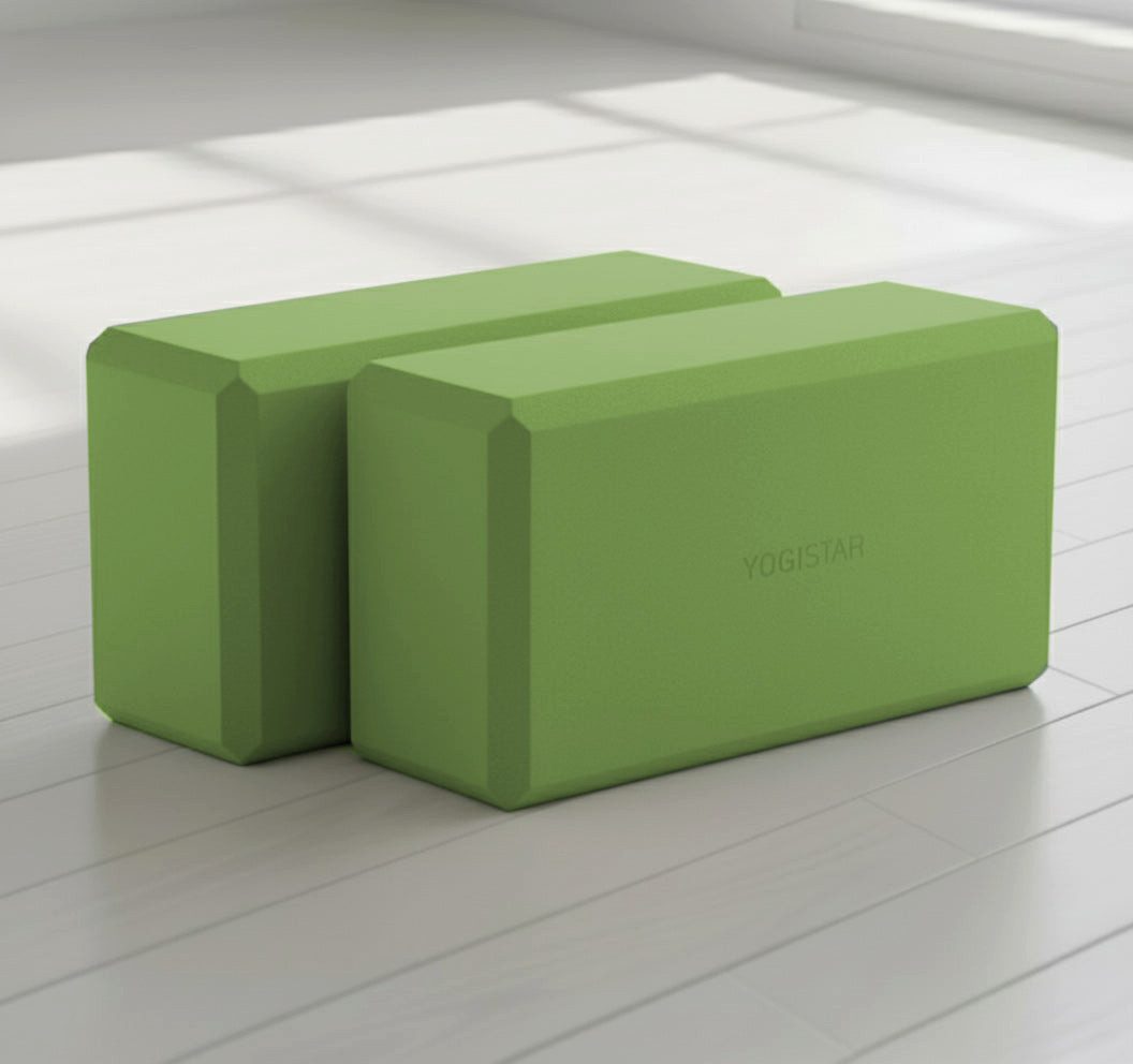 Yogistar Yogablock Yogablock yogiblock® basic - 2er-Set, (gleicher Artikel mehrfach, 2-tlg., gleicher Artikel mehrfach), Zwei superleichte Hartschaum-Yogaklötze für vielseitige Yoga-Posen
