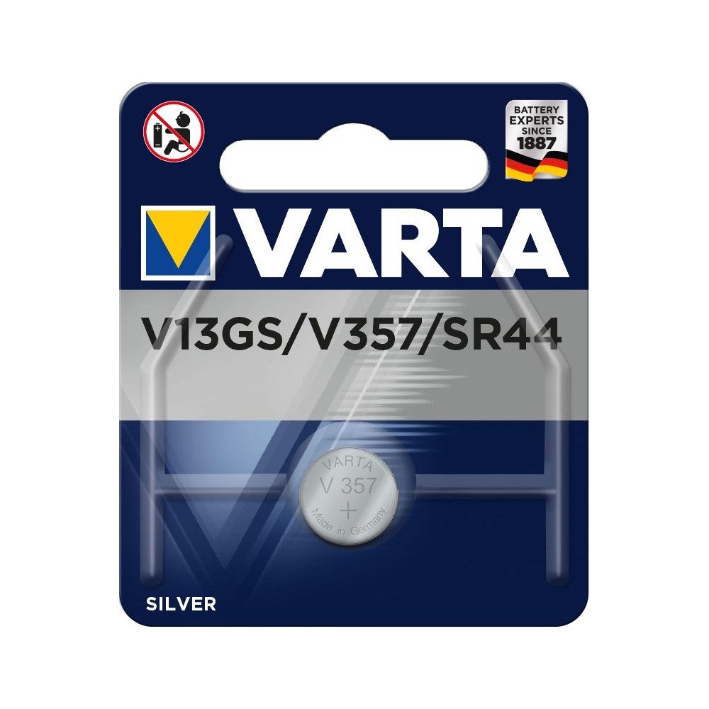 VARTA Varta V13GS 155 mAh Knopfzelle für Uhren und Spielzeuge. Knopfzelle, (1,55 V V), Widerstandsfähig gegen Stöße